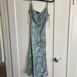 Silky Baby Blue Dress - size M